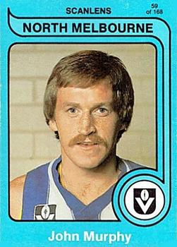 1980 Scanlens VFL #59 John Murphy Front